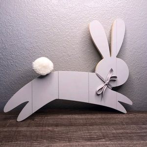 Spring Bunny Wooden Sign Easter Rabbit